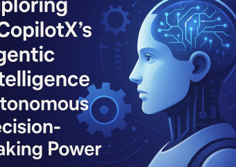 Illustration of aiCopilotX's agentic intelligence engine depicting autonomous decision-making capabilities.