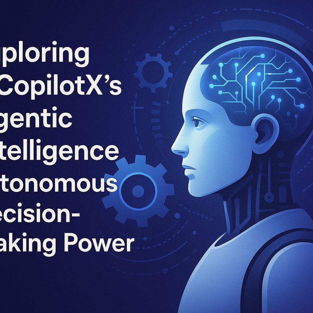 Illustration of aiCopilotX's agentic intelligence engine depicting autonomous decision-making capabilities.