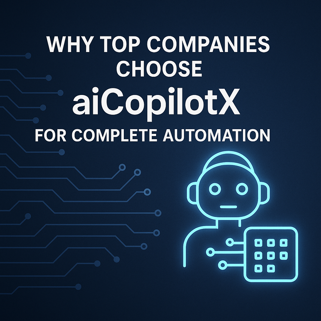 Graph showing increased efficiency in top companies using aiCopilotX for automation.